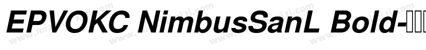 EPVOKC NimbusSanL Bold字体转换